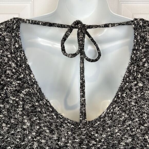 Gap Black White Round Neck Hi Low Sweater Size M - Picture 6 of 9